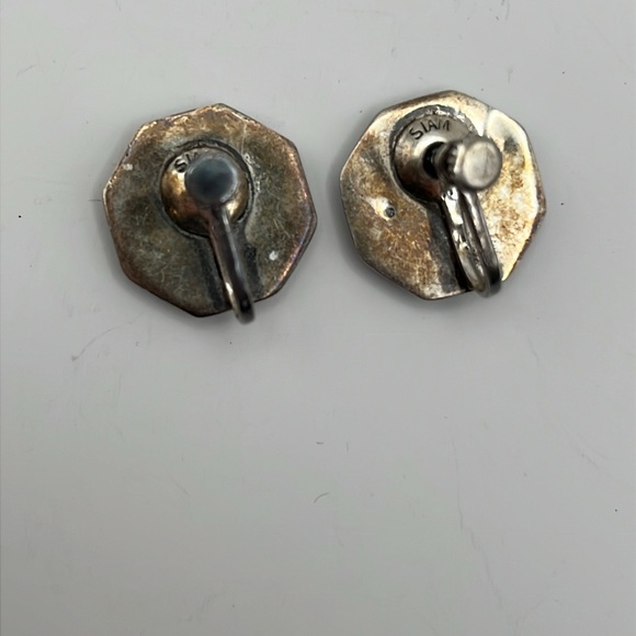 Antique Siam silver earrings - Picture 3 of 4